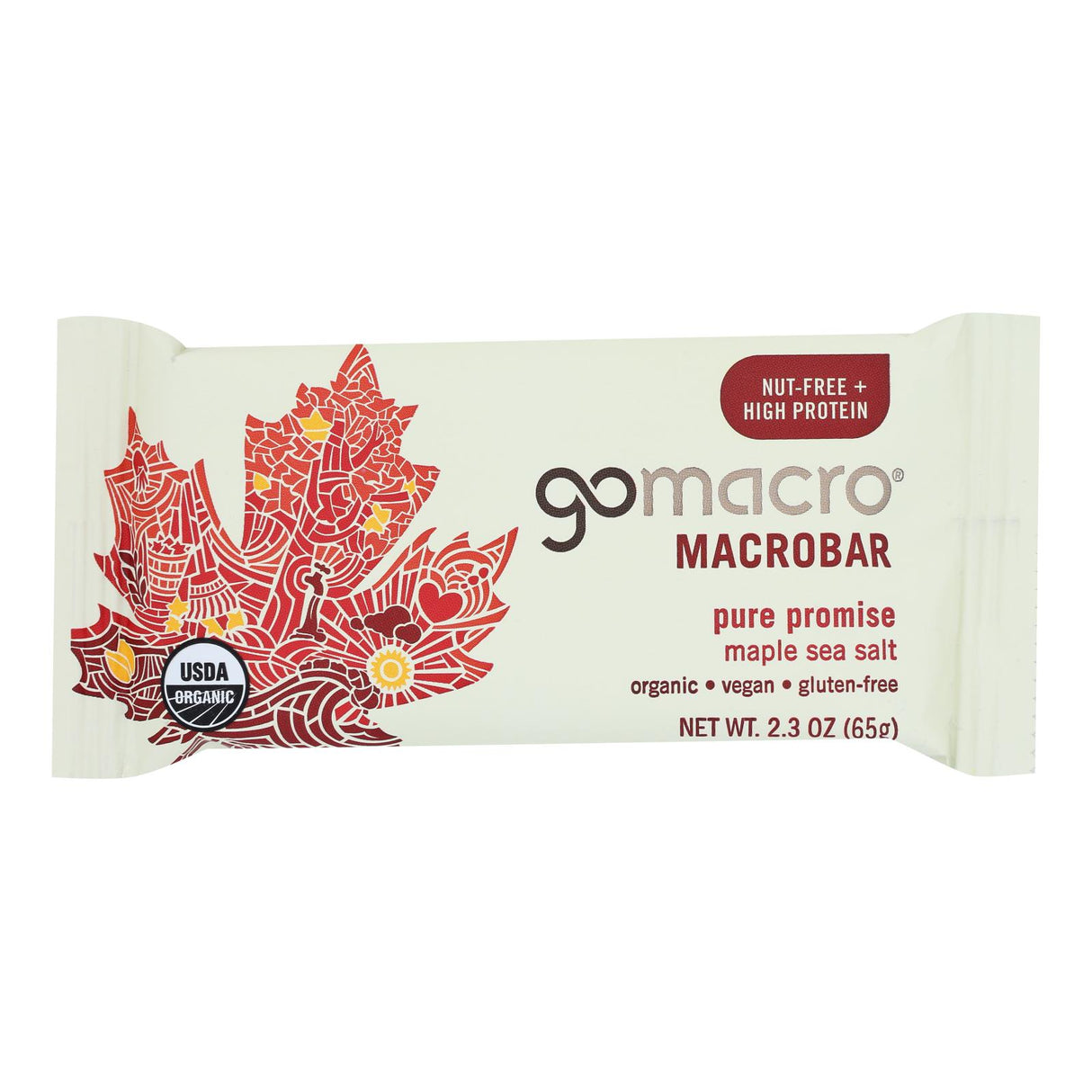 Gomacro MacroBar Maple Sea Salt, 2.3 Oz. (Pack of 12) - Cozy Farm