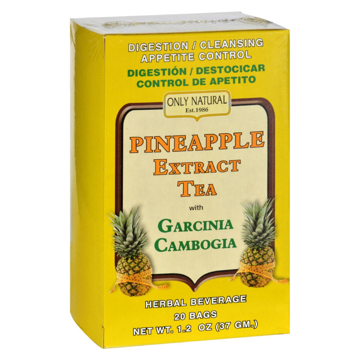 Only Natural Tea with Garcinia Cambogia and Pineapple Extract (20 Bags) - Cozy Farm