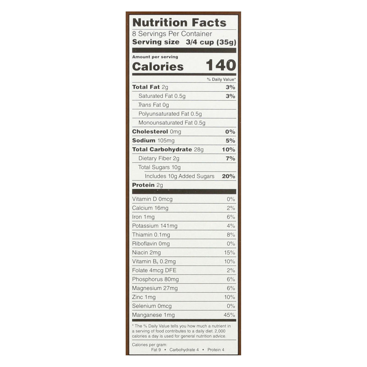 One Degree Organic Foods Sprouted Brown Rice Cacao Crisps 6-Pack (10 Oz. Each) - Cozy Farm