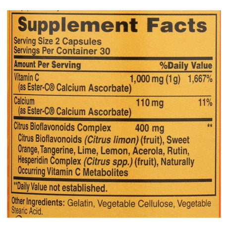 American Health Ester-C with Citrus Bioflavonoids - 60 Capsules of 500 mg - Cozy Farm 