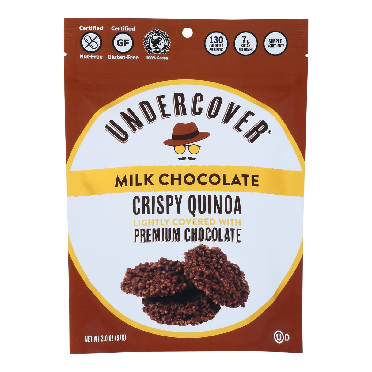 Undercover Quinoa Crispy Milk Chocolate (Pack of 12 - 2 Oz.) - Cozy Farm