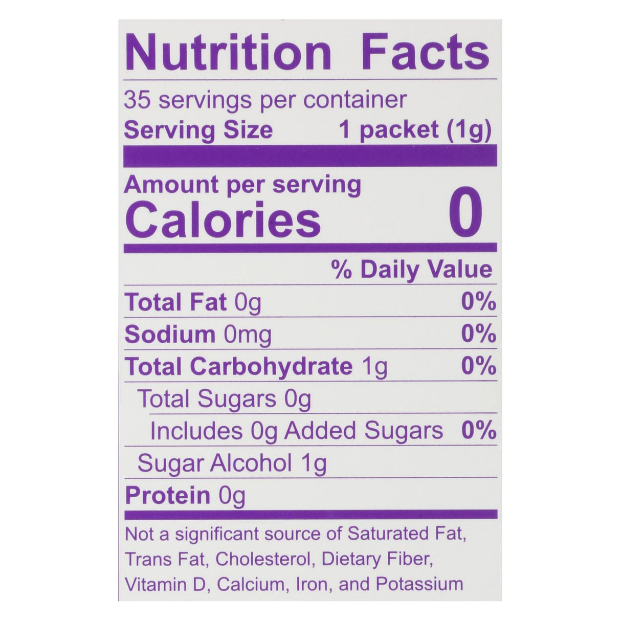 Wholesome Sweeteners 35 Count Organic Stevia, 1.23 Oz (Pack of 6) - Cozy Farm