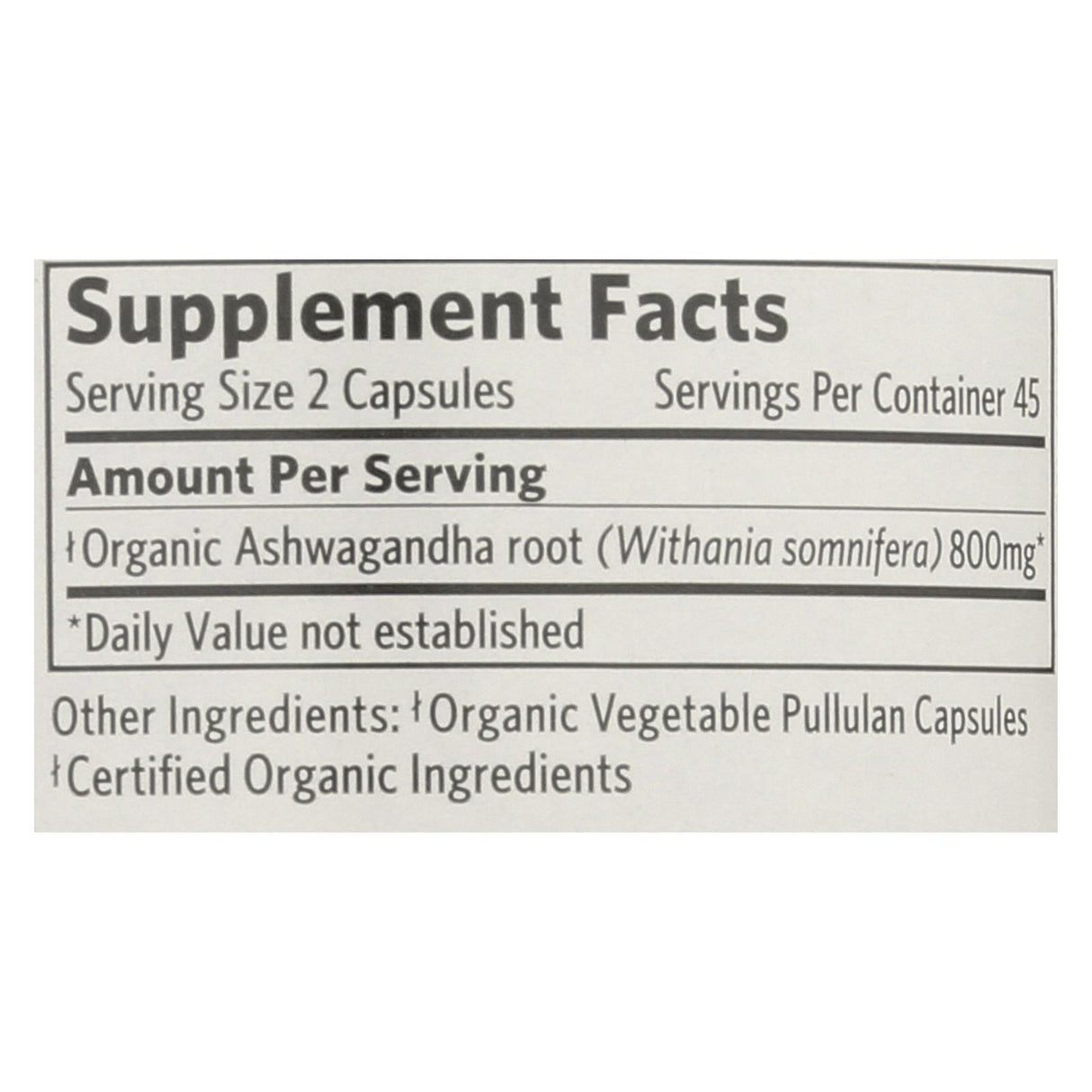Organic India Wellness Supplements Ashwagandha 90 Count - Cozy Farm