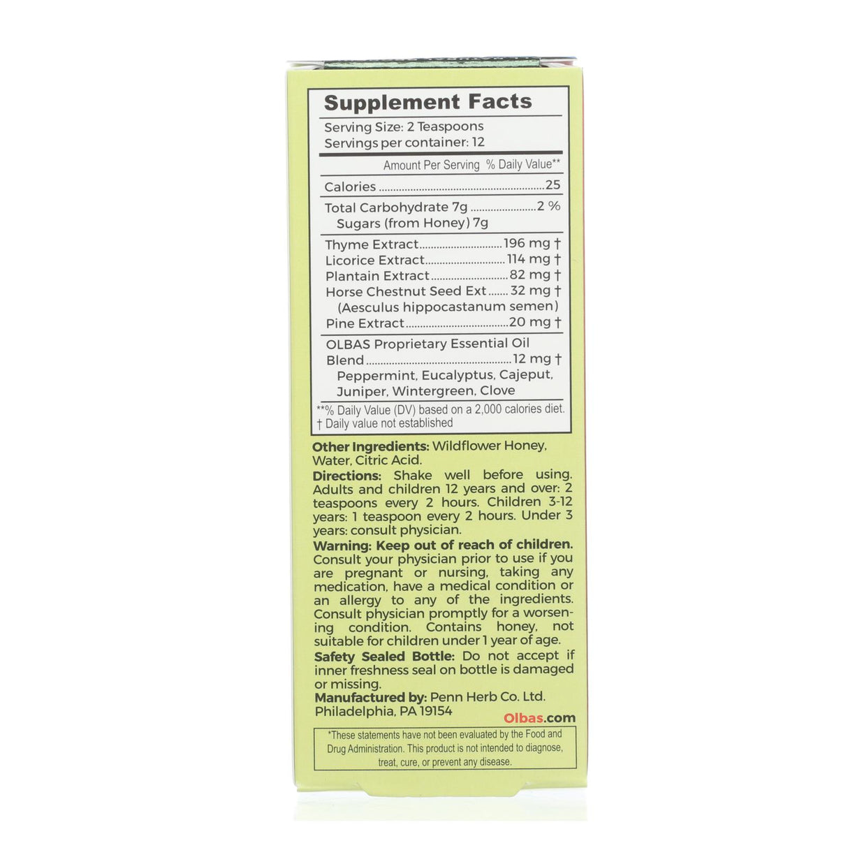 Olbas Cough Syrup (4 fl oz): Relieve Coughs Naturally - Cozy Farm