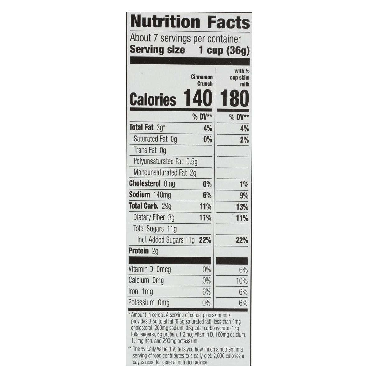 Cascadian Farm Organic Cinnamon Crunch Cereal, 9.2 Oz. (Pack of 10) - Cozy Farm