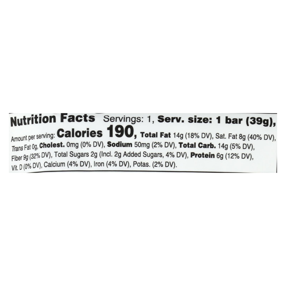 Love Good Fats Chocolate Chip Cookie Dough Bar (Pack of 12 - 1.38 Oz.) - Cozy Farm