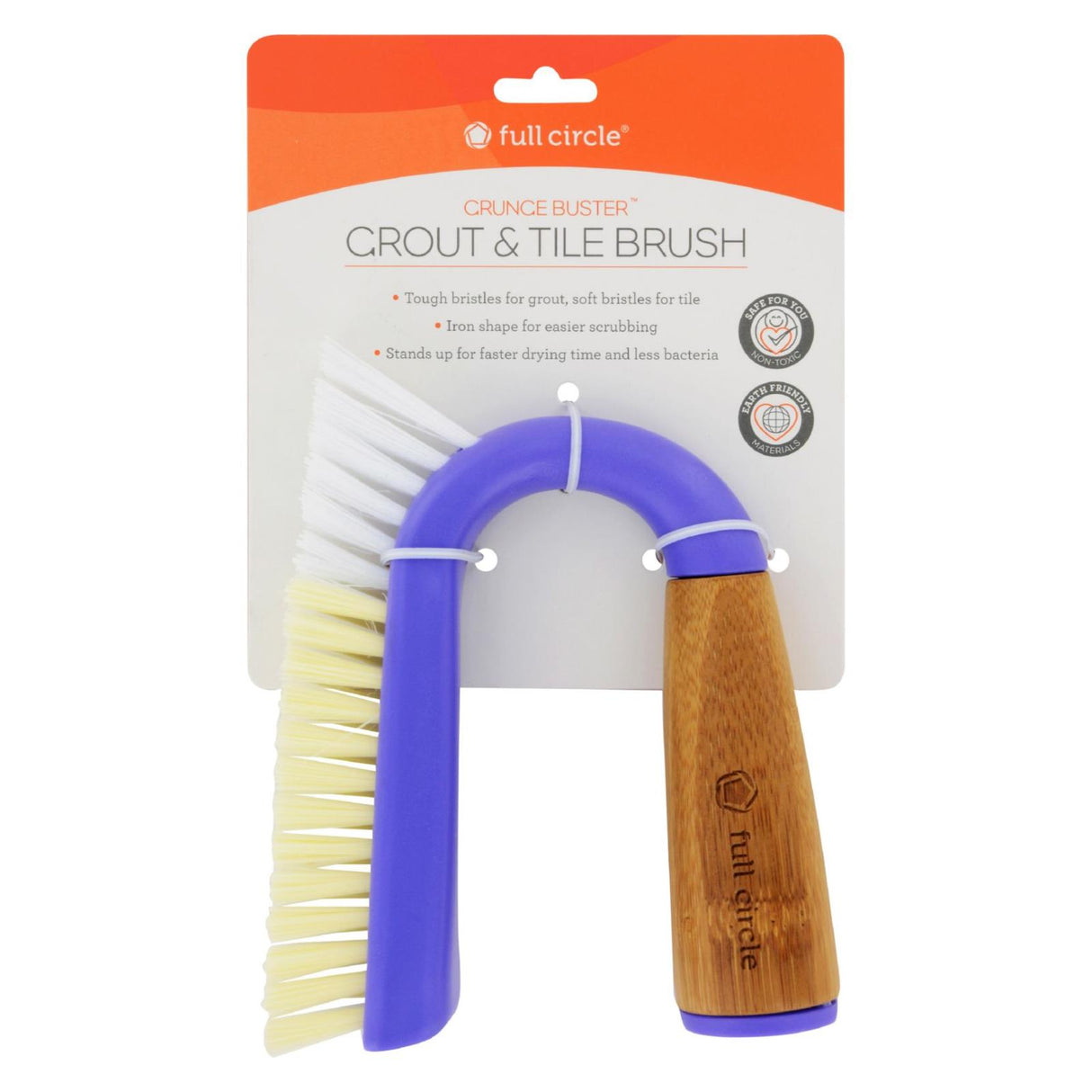 Full Circle Home Grunge Buster Grout and Tile Brush, Pack of 6 - Cozy Farm