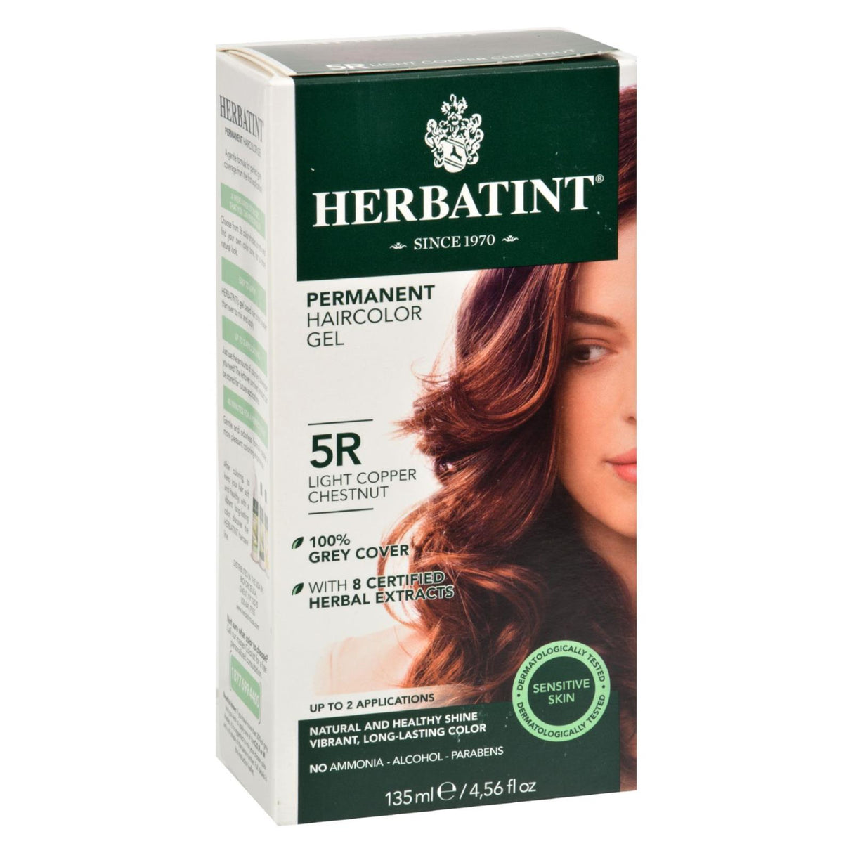 Herbatint Light Copper Chestnut 5R Permanent Herbal Haircolour Gel - 135ml - Cozy Farm