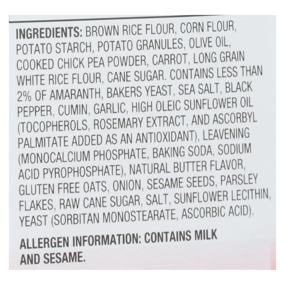 Milton's Fire Roasted Gluten-Free Vegetable Crackers (54 Oz.) - Cozy Farm