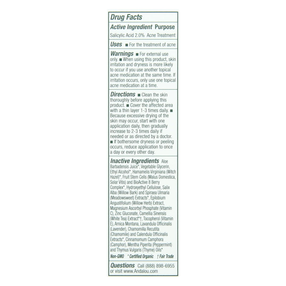 Andalou Naturals Brightening Blemish Vanishing Gel, .6 Oz. - Cozy Farm