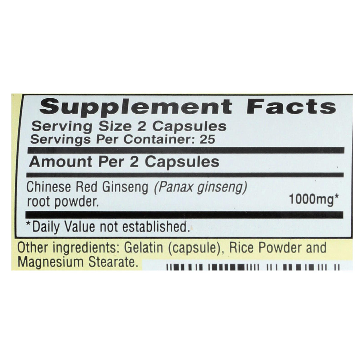 Imperial Elixir Chinese Red Ginseng Capsules - 500 mg, Pack of 50 - Cozy Farm