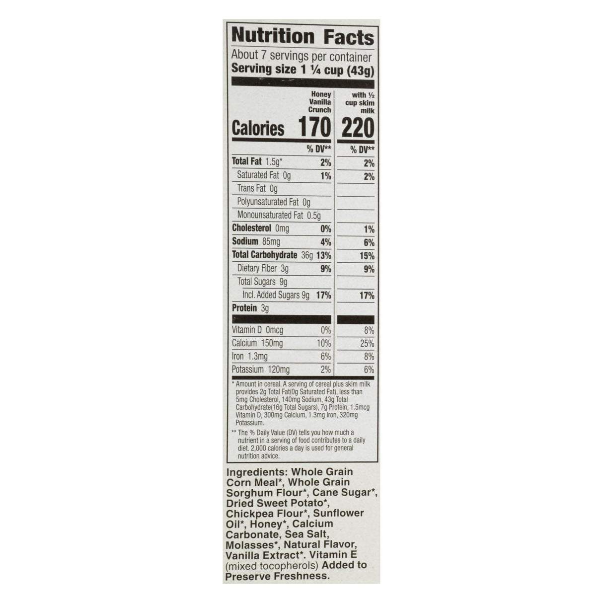 Cascadian Farm Honey Vanilla Crunch Cereal, 10.5 Oz (Pack of 12) - Cozy Farm