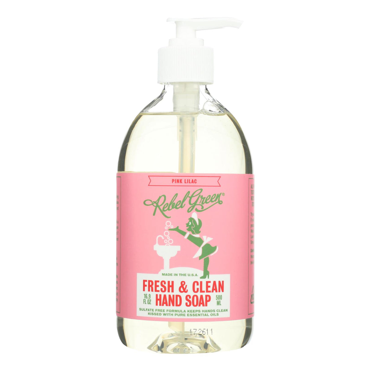Rebel Green Antibacterial Hand Soap (4-Pack) - Pink Lilac - 16.9 Fl Oz - Cozy Farm
