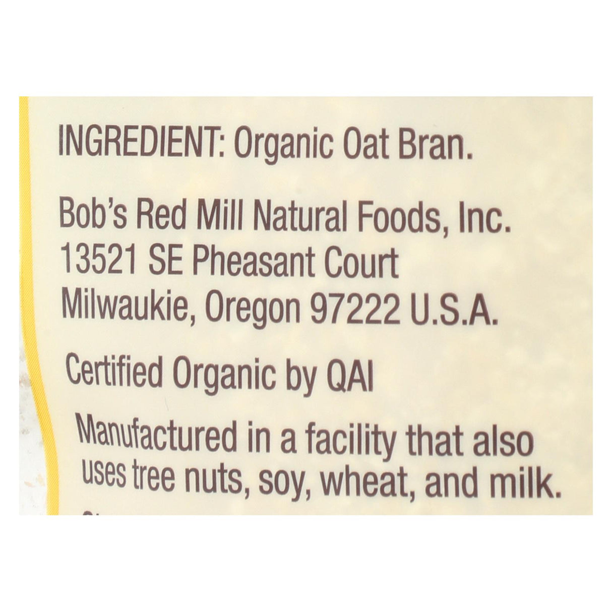 Bob's Red Mill Organic High Fiber Hot Cereal Oat Bran | 4 Pack | 18 Ounces | Rich in Soluble Fiber | Heart-Healthy Breakfast Option - Cozy Farm