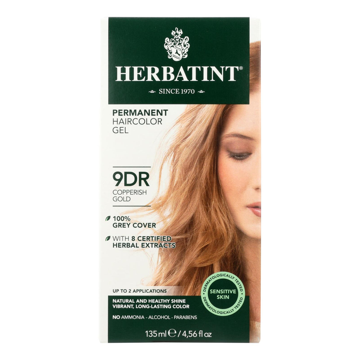 Herbatint Permanent Hair Color Gel 9D Copperish Gold - Cozy Farm