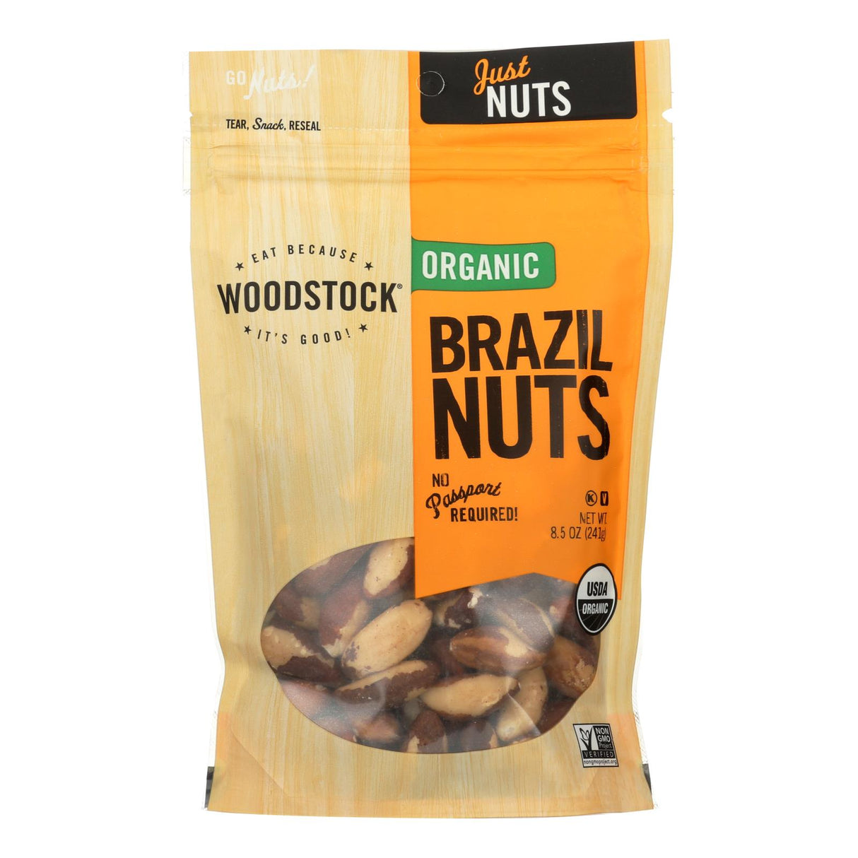 Woodstock Organic Brazil Nuts | 8.5 Oz., Pack of 8 - Cozy Farm