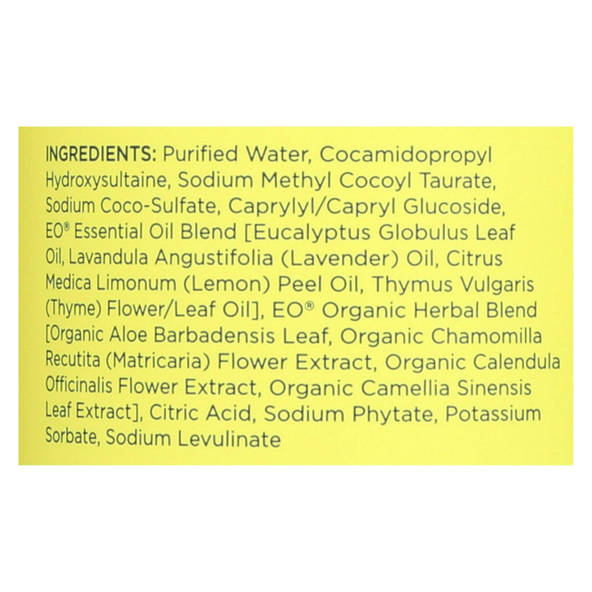 Eo Lemon Eucalyptus Liquid Hand Soap (12 Fl Oz) - Cozy Farm