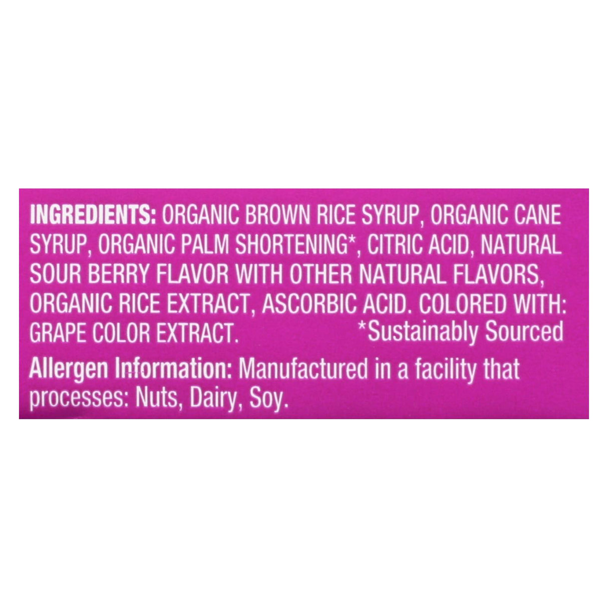 Torie & Howard Organic Sour Berry Chewy Fruity Candy Chews (Pack of 18 - 2.1 oz) - Cozy Farm