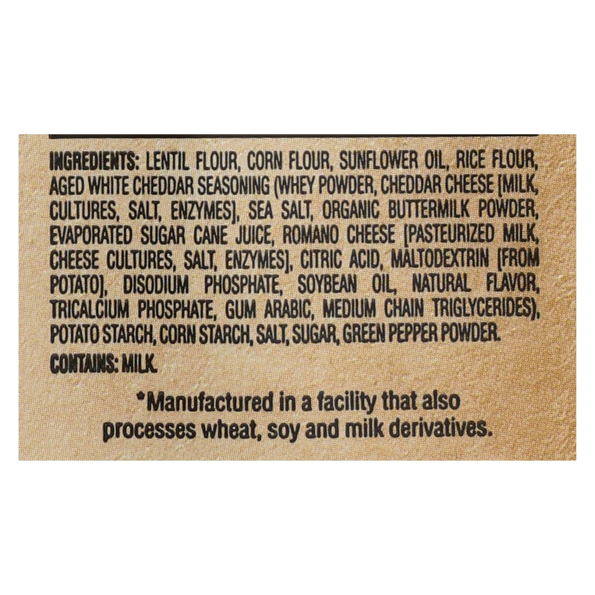 The Daily Crave Lentil Chips, Aged White Cheddar, 8-Pack (4.25 Oz. Bags) - Cozy Farm