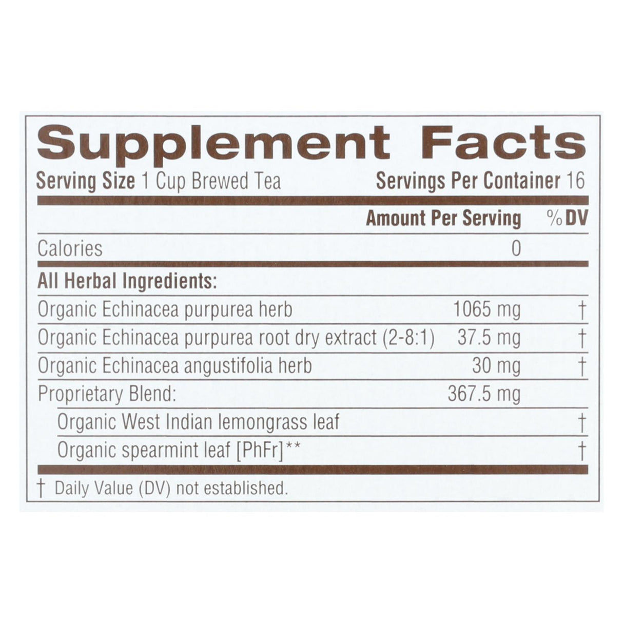 Traditional Medicinals Organic Echinacea Plus Herbal Tea (Pack of 6 - 16 Tea Bags) - Cozy Farm