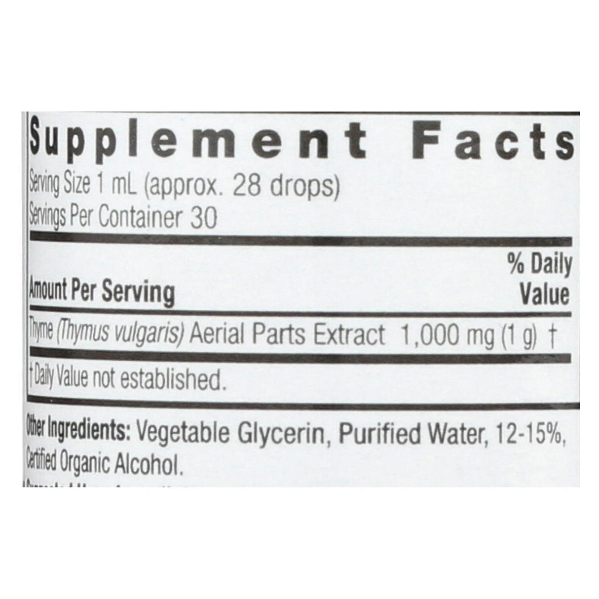 Nature's Answer Thyme Extract Herbal Supplement (1 Oz.) - Cozy Farm