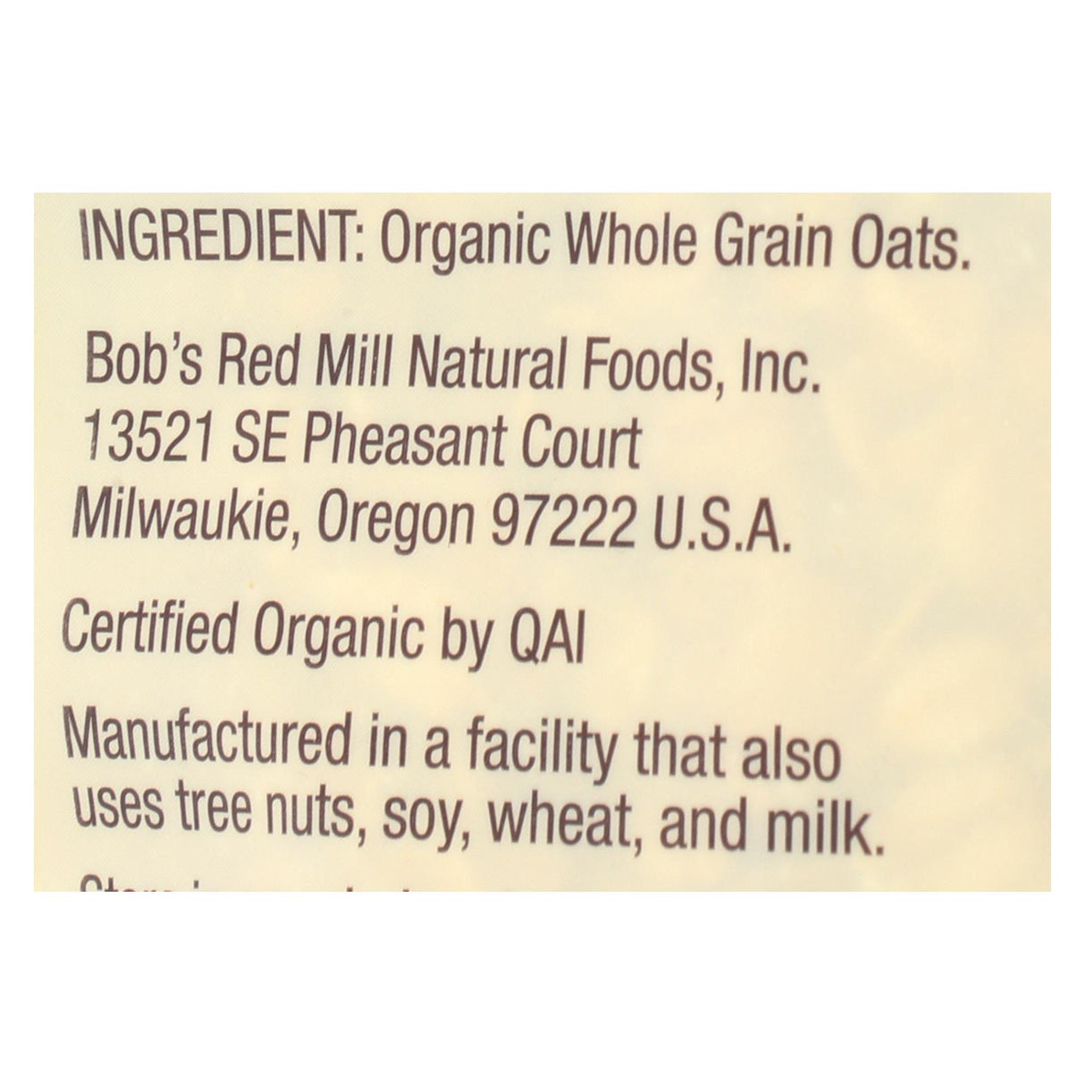 Bob's Red Mill Organic Rolled Oats, Premium Gluten-Free and Whole Grain (4 Pack, 16 Oz. Each) - Cozy Farm