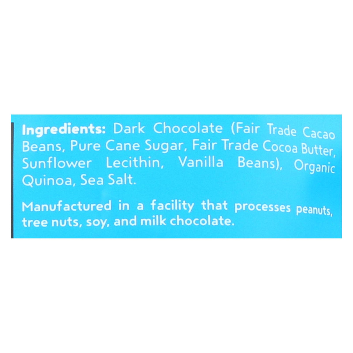 Undercover Quinoa Dark Chocolate + Sea Salt Crispy Quinoa Snack (Pack of 12 - 2 Oz.) - Cozy Farm