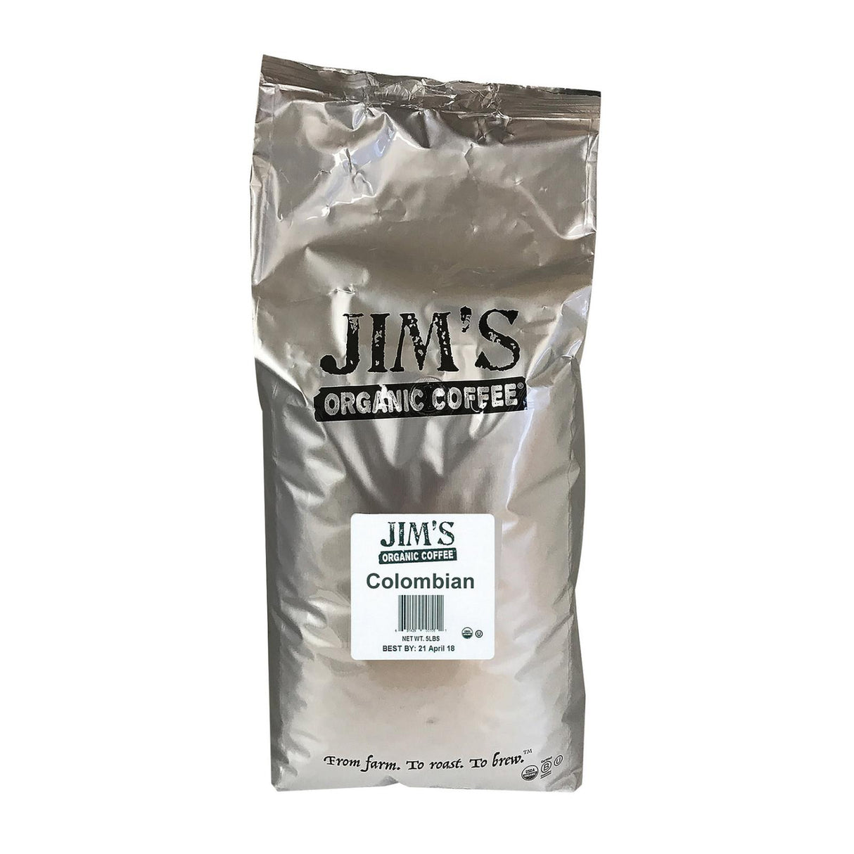 Jim's Organic Coffee Whole Bean Colombian Santa Marta Montesierra (5lbs) - Cozy Farm