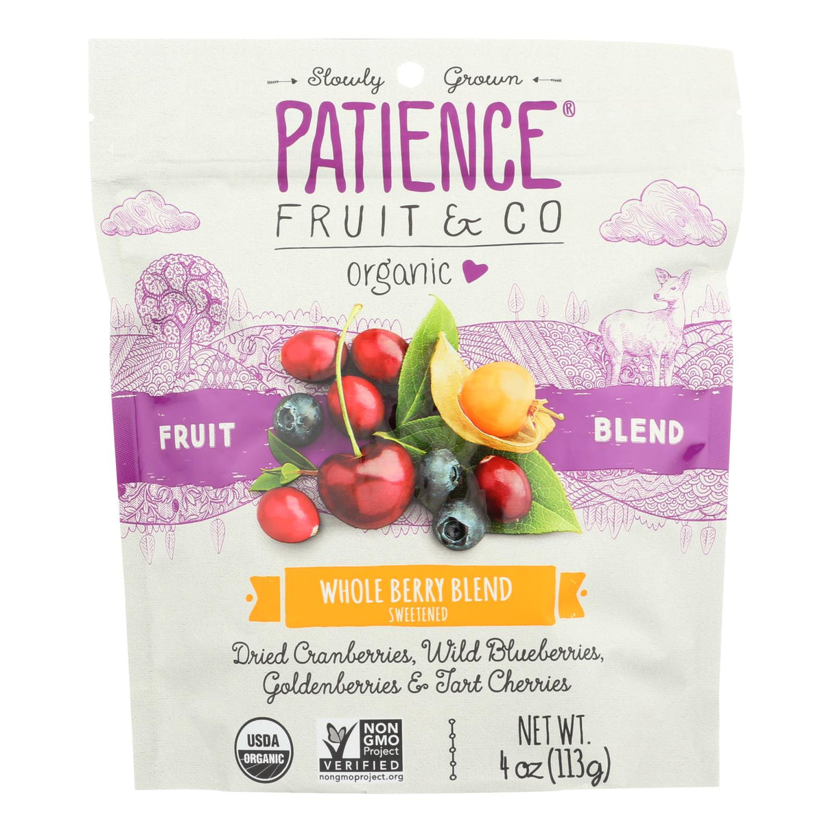 Patience Whole Berry Blend Mixed Berries (Pack of 8 - 4 Oz.) - Cozy Farm