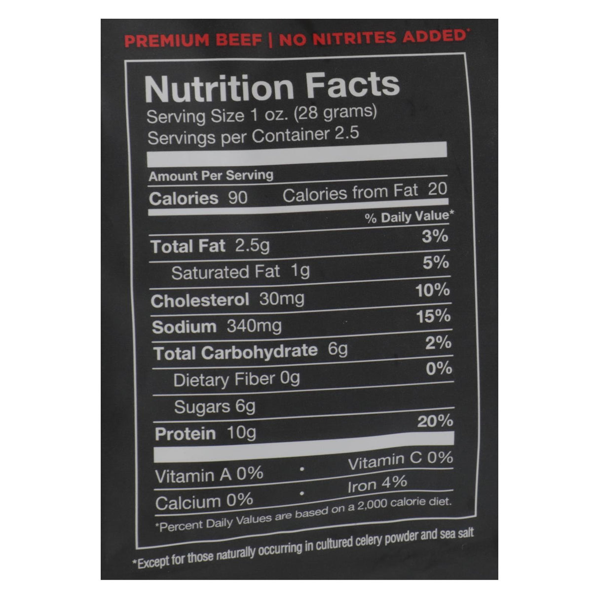 Chef's Cut Original Recipe Real Steak Jerky, Spicy - 8 - 2.5 Oz. Bags - Cozy Farm