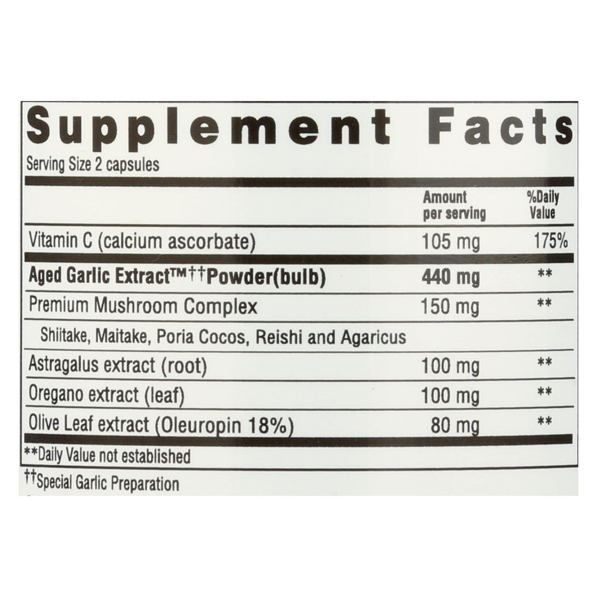 Kyolic Aged Garlic Extract Immune Booster - 100 Capsules - Cozy Farm