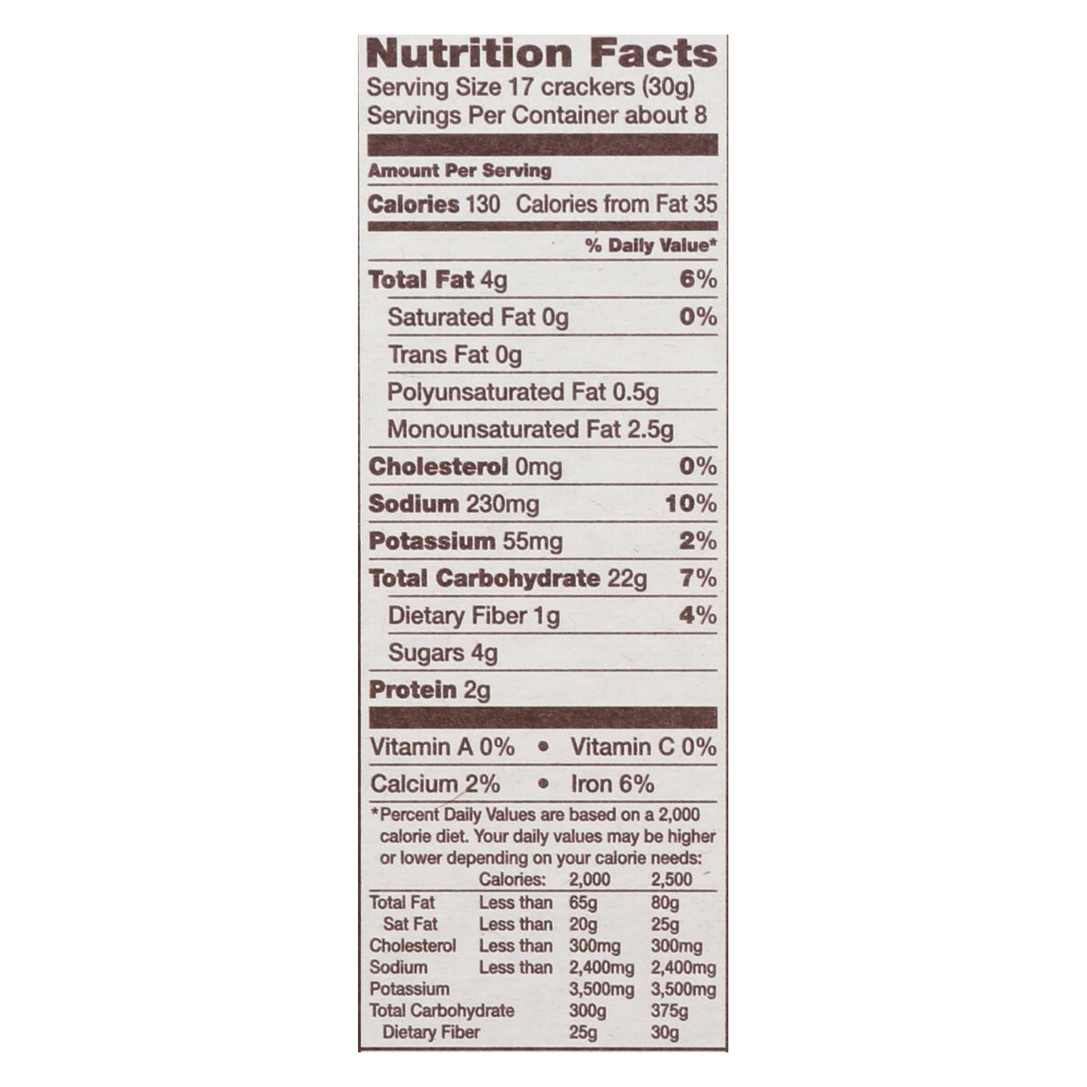 Back To Nature Crispy Whole Wheat Crackers - 8 Oz. (Pack of 6) - Cozy Farm