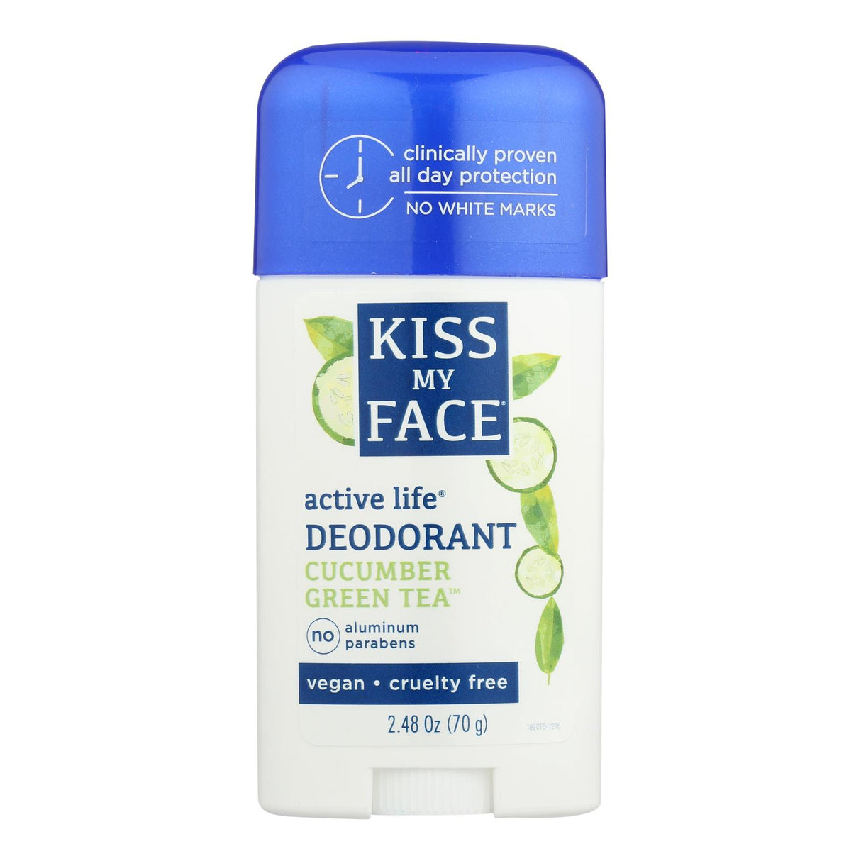 Kiss My Face Active Life Cucumber Green Tea Deodorant, Aluminum-Free (2.48 Oz.) - Cozy Farm