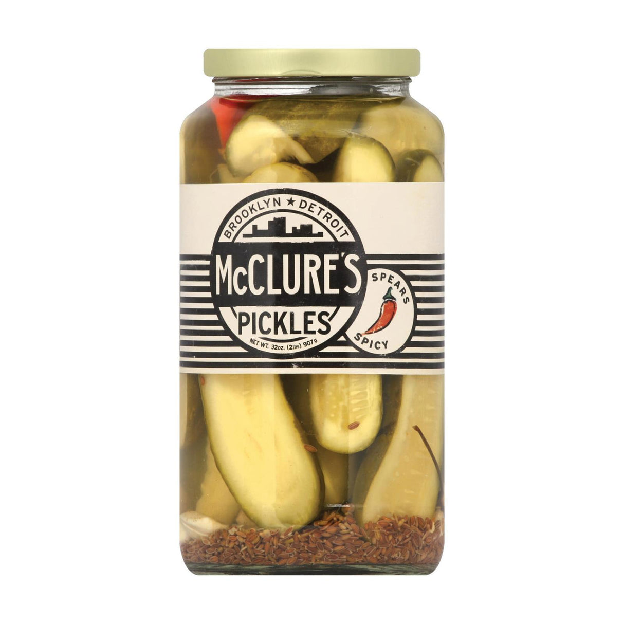 McClure's Pickles Spicy Spears (Pack of 6 - 32 Oz.) - Zesty Flavor for Bold Sandwiches, Burgers, and More - Cozy Farm
