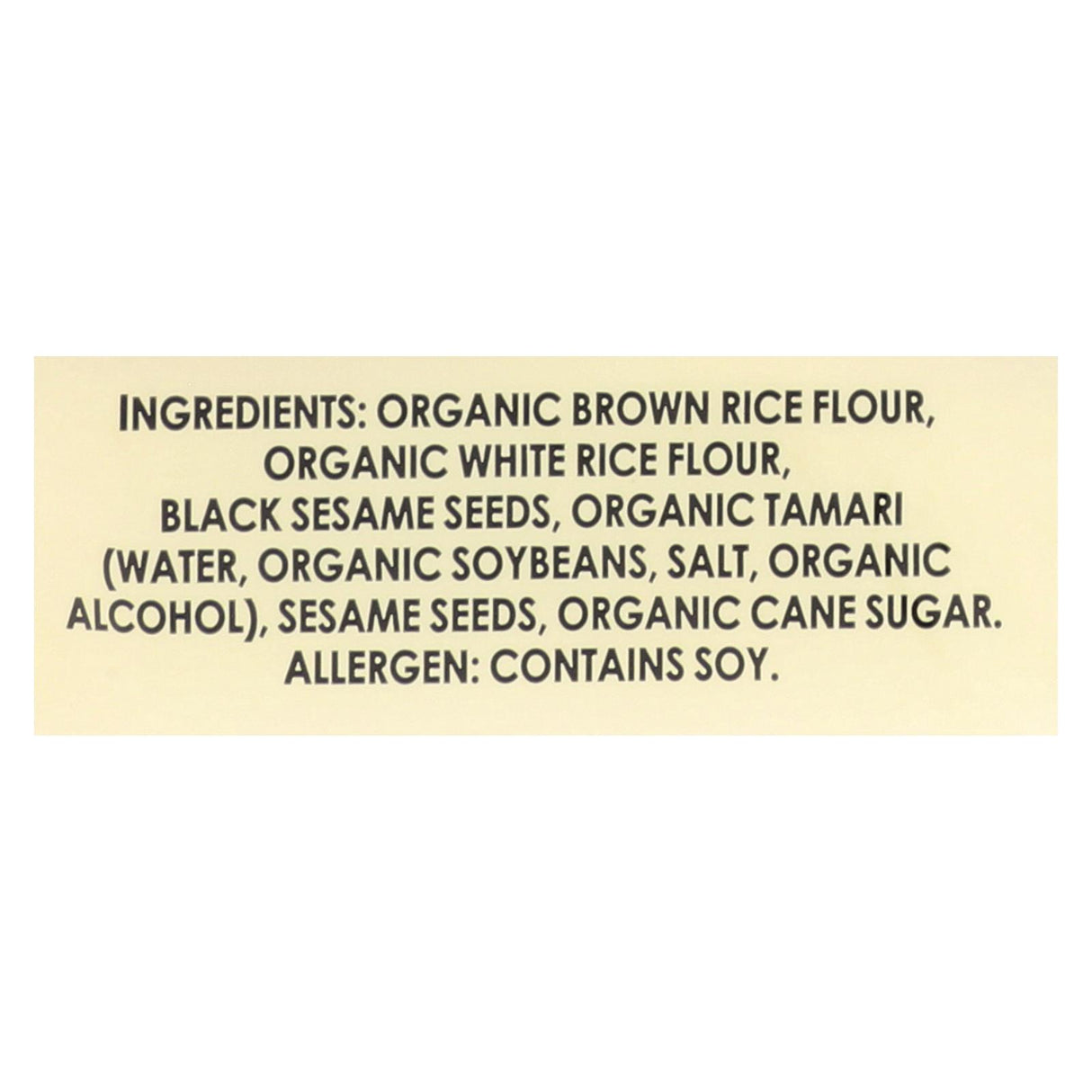 Edward and Sons Black Sesame Brown Rice Snaps (Pack of 12 - 3.5 Oz.) - Cozy Farm