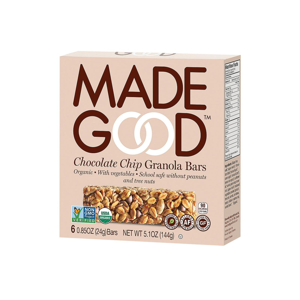 Made Good Chocolate Chip Granola Bars (Pack of 6 - 5 Oz.) - Cozy Farm