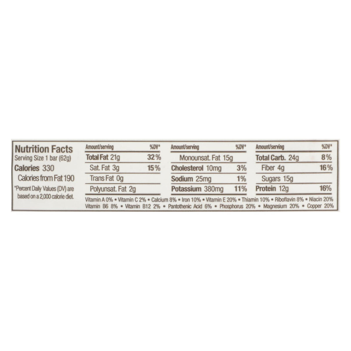 Perfect Bar Chocolate Hazelnut (Pack of 8) - 2.2 Oz. - Cozy Farm