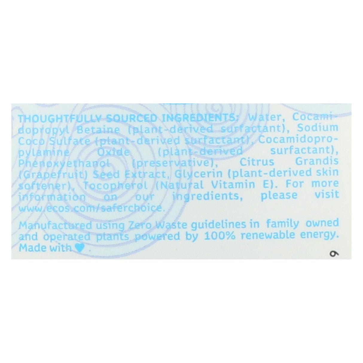 ECOS Free & Clear Plant-Powered Hand Soap (6 Pack, 17 Oz Per Bottle) - Cozy Farm