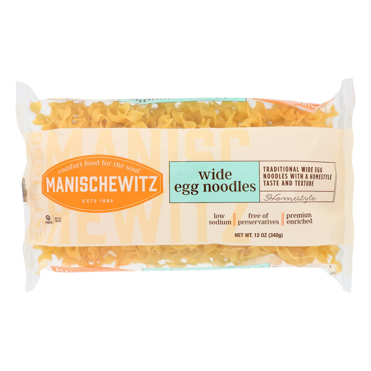 Manischewitz Broad Egg Noodles, 12 oz (Pack of 12) - Cozy Farm