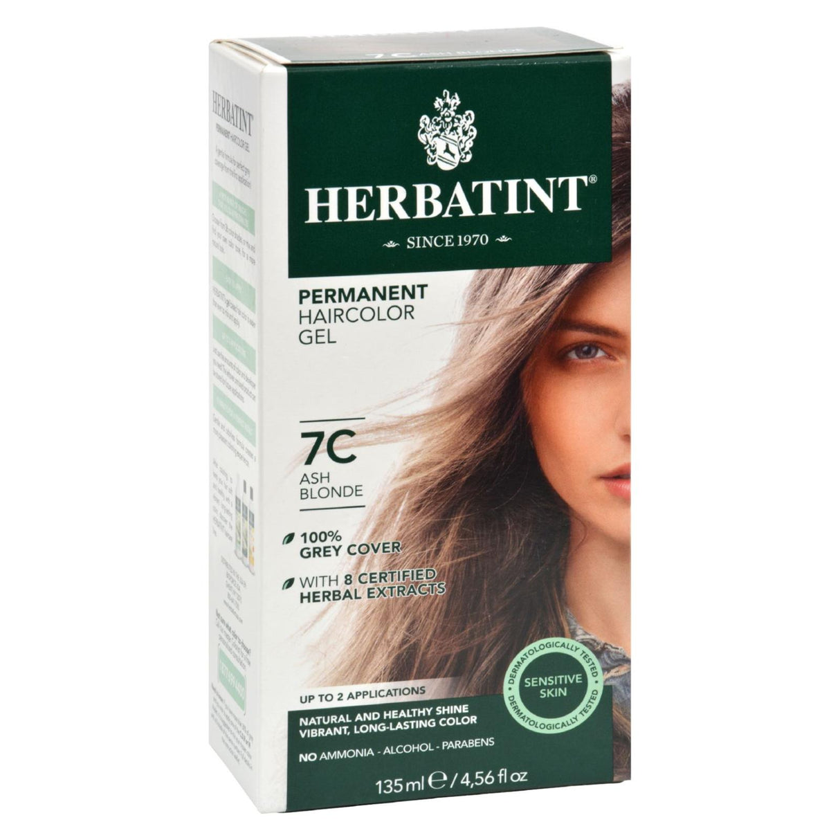 Herbatint Permanent Herbal Hair Color Gel in Ash Blonde (7C - 135ml) - Cozy Farm
