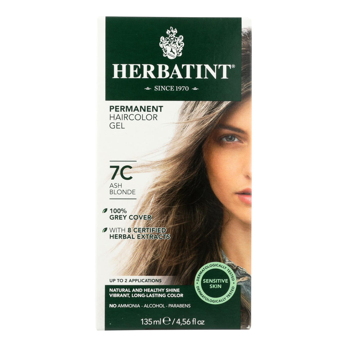 Herbatint Permanent Herbal Hair Color Gel in Ash Blonde (7C - 135ml) - Cozy Farm