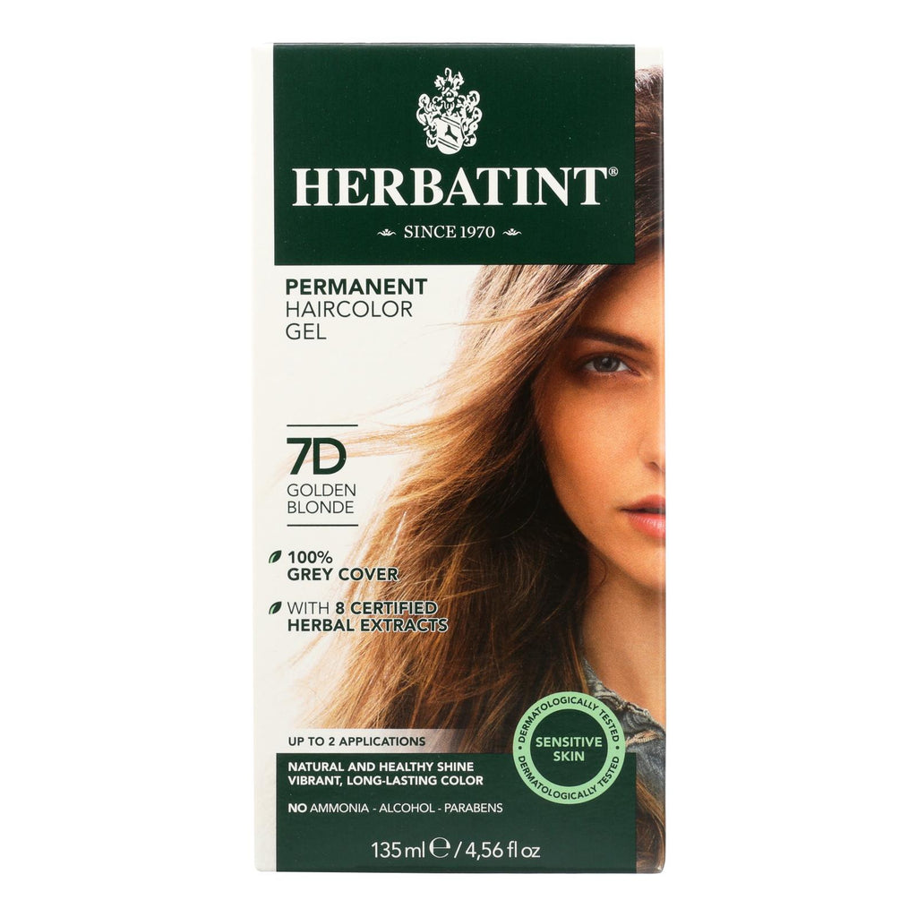 Herbatint Permanent Herbal Hair Colour Gel - 7D Golden Blonde - 135ml - Cozy Farm 