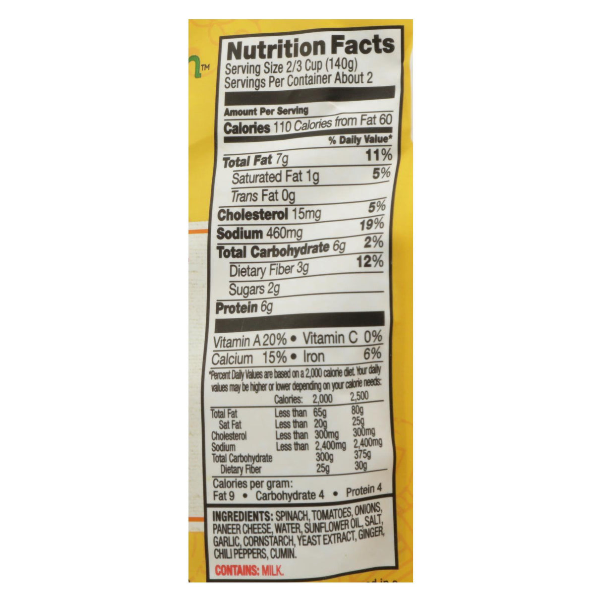 Tasty Bite Kashmir Spinach Indian Entree, 10 Oz (Pack of 6) - Cozy Farm