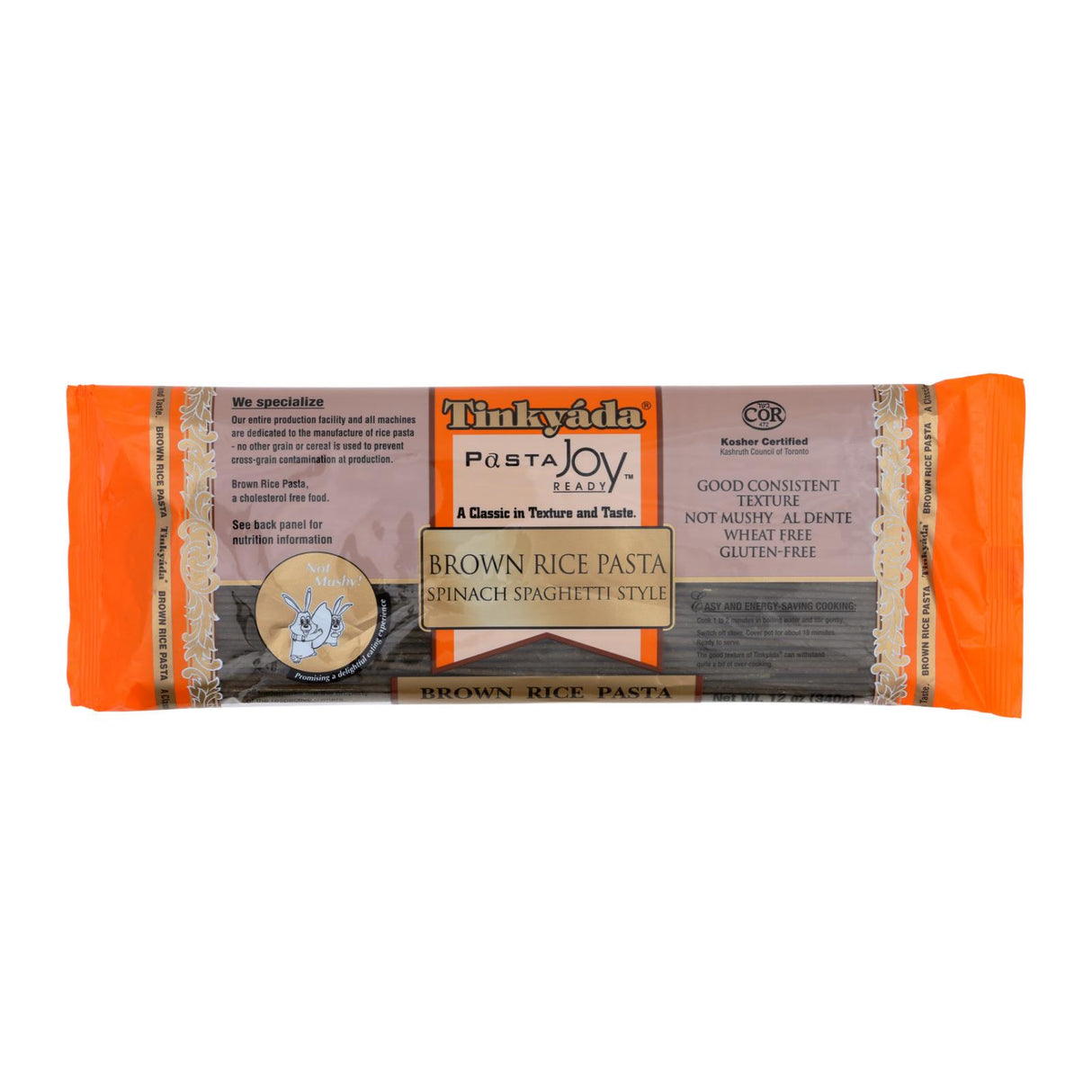 Tinkyada Brown Rice Pasta Spaghetti (Pack of 12) - 12 Oz. - Cozy Farm