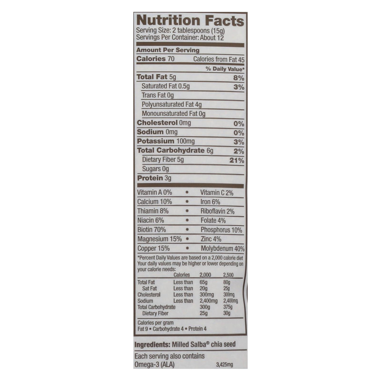 Salba Smart Premium Ground Chia Seed 6-Pack, 6.4 Oz - Cozy Farm