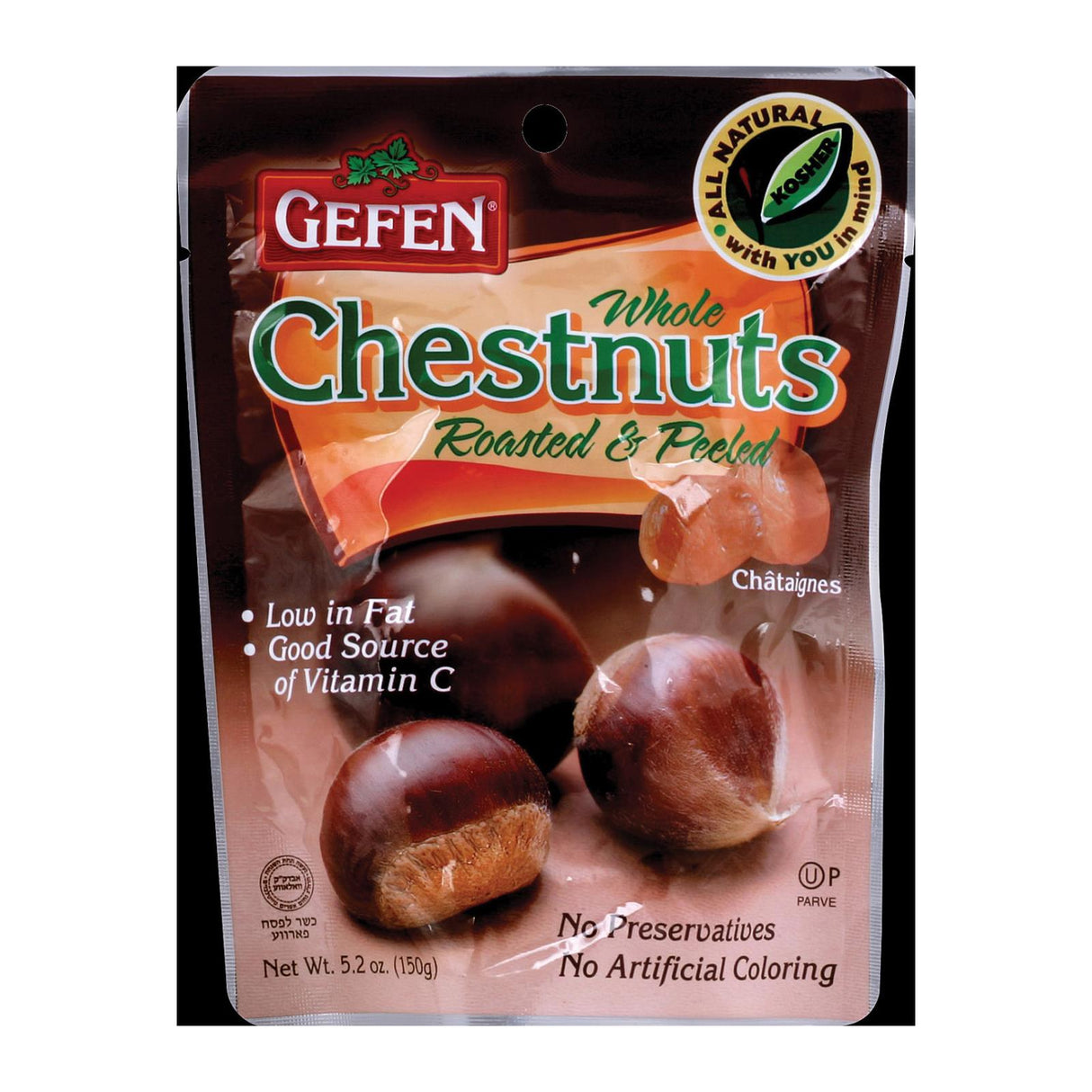 Gefen Low Fat Whole Chestnuts (12 Pack) - 5.2 Oz. - Cozy Farm