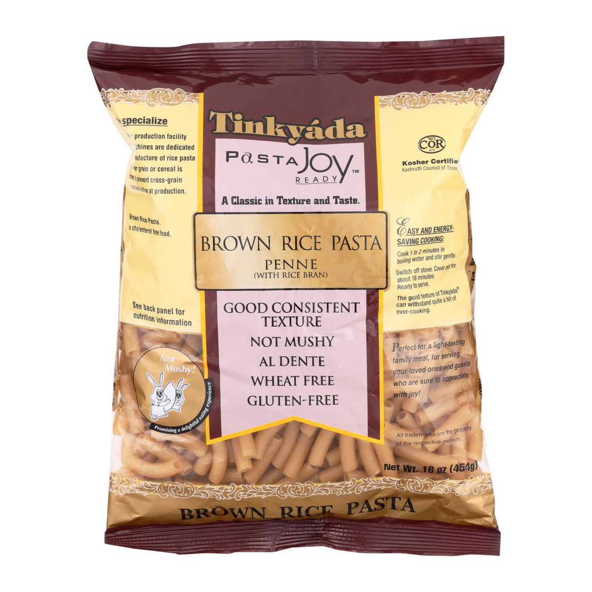 Tinkyada Brown Rice Penne, 12-Pack, 16 Ounces - Cozy Farm