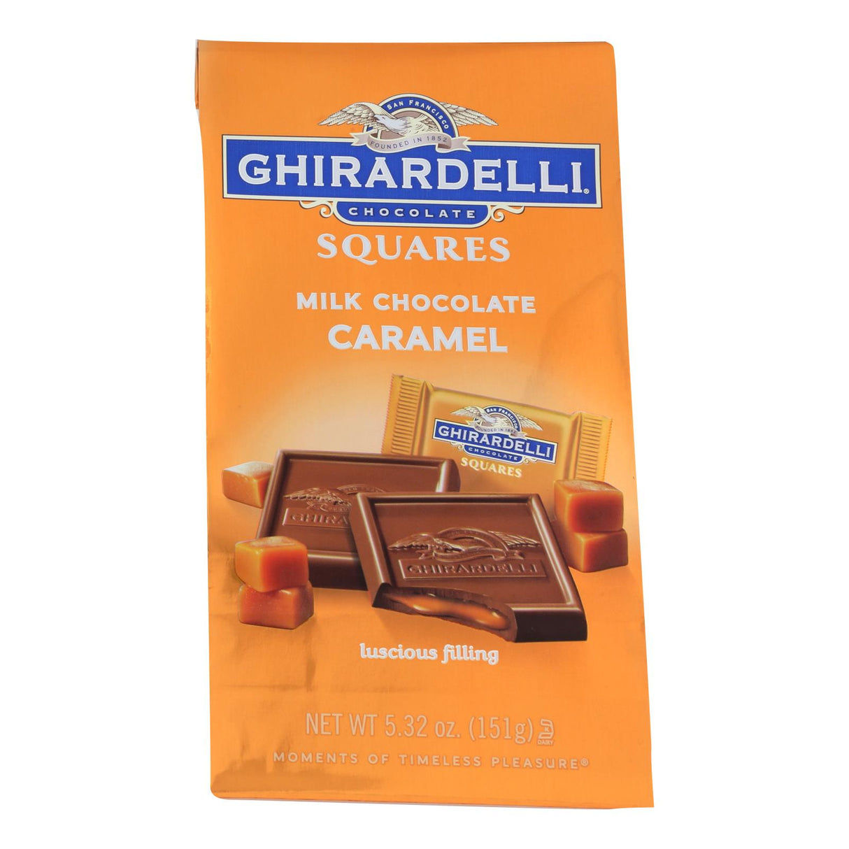 Ghirardelli Milk Chocolate Caramel Squares - Case Of 6 - 5.32 Oz - Cozy Farm