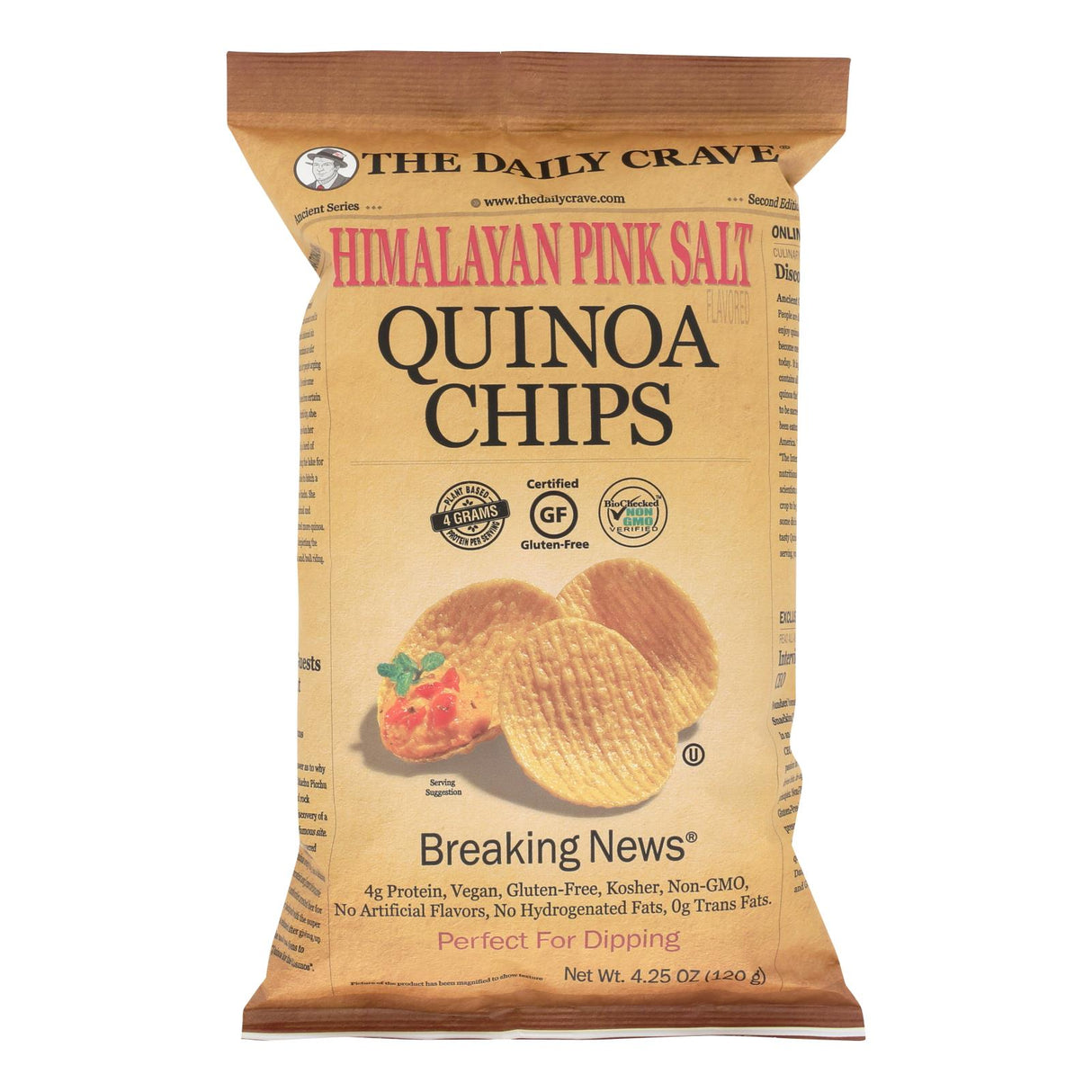 The Daily Crave Quin Chips Himalayan Pink Salt (Pack of 8 - 4.25 Oz.) - Cozy Farm