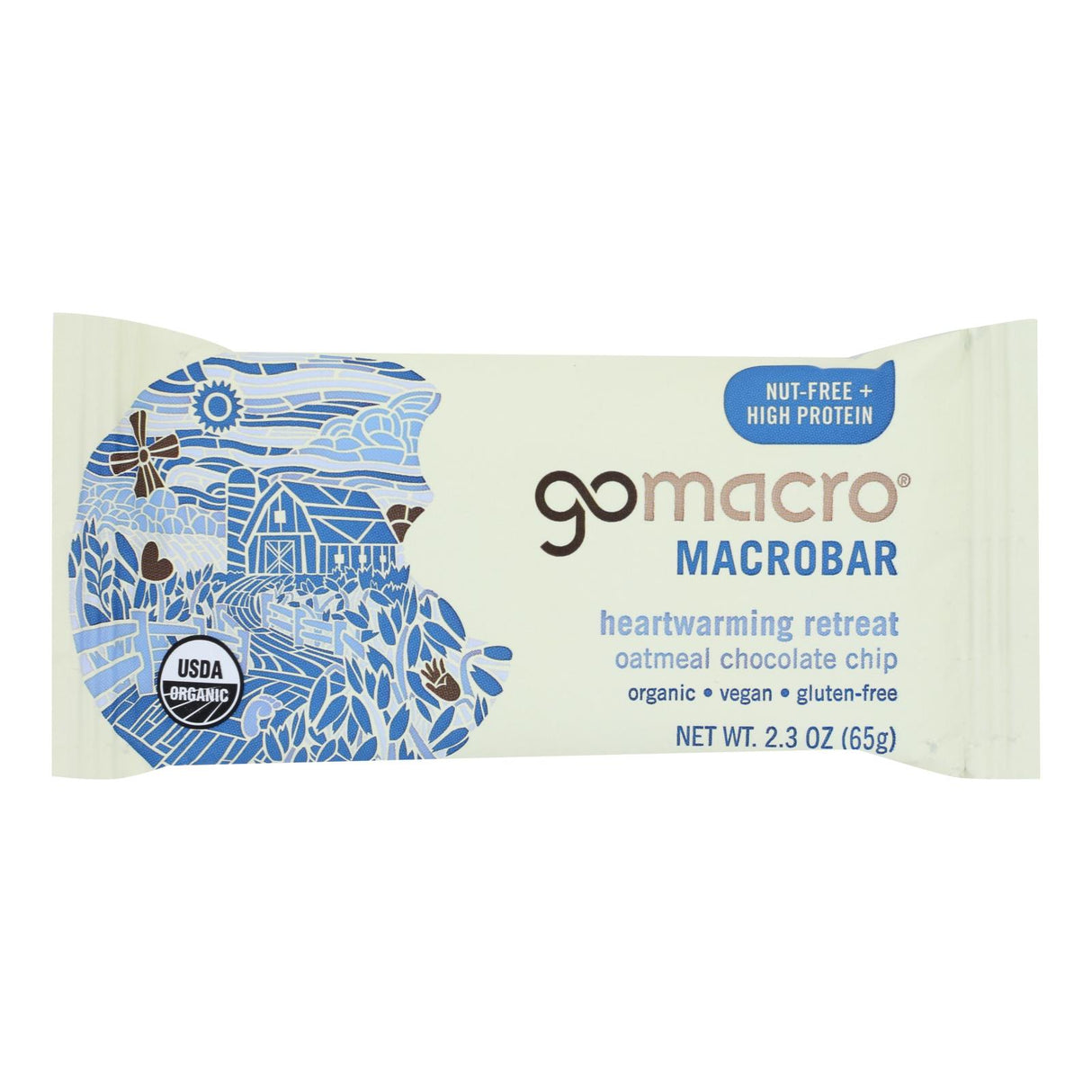Gomacro Oatmeal Chip bars (Pack of 12) - Wholesome, Plant-based 2.3 Oz. Bars - Cozy Farm
